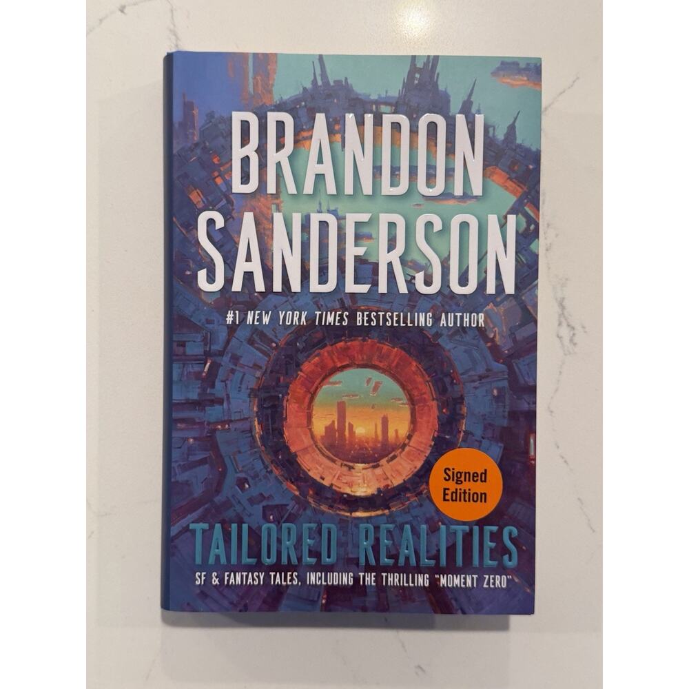 Brandon Sanderson SIGNED AUTOGRAPH Tailored Realities FIRST EDITION #10
